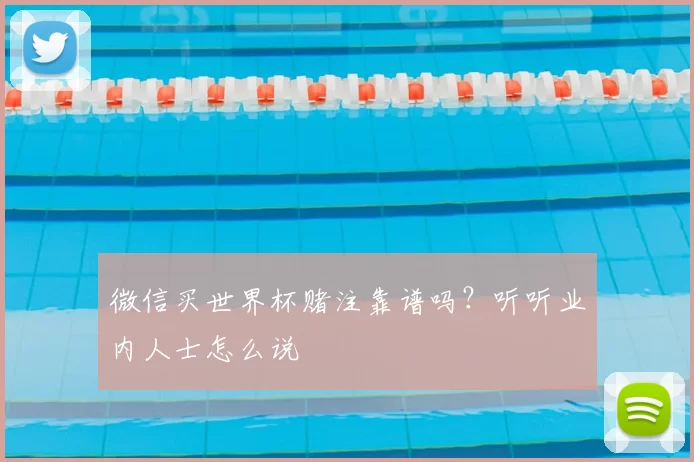微信买世界杯赌注靠谱吗？听听业内人士怎么说